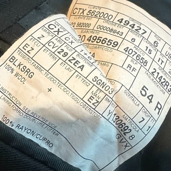 Ermenegildo Zegna Black Button-Down Blazer Jacket Sport Coat Classic Size 54R - Picture 14 of 15